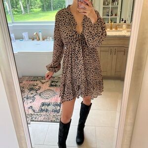 Long sleeve mini dress